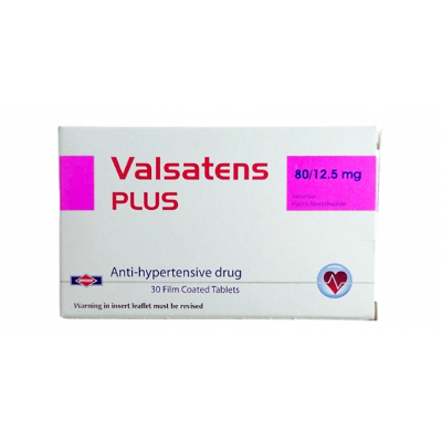 VALSATENS PLUS 80 MG / 12.5 MG ( VALSARTAN / HYDROCHLOROTHIAZIDE ) 30 FILM-COATED TABLETS